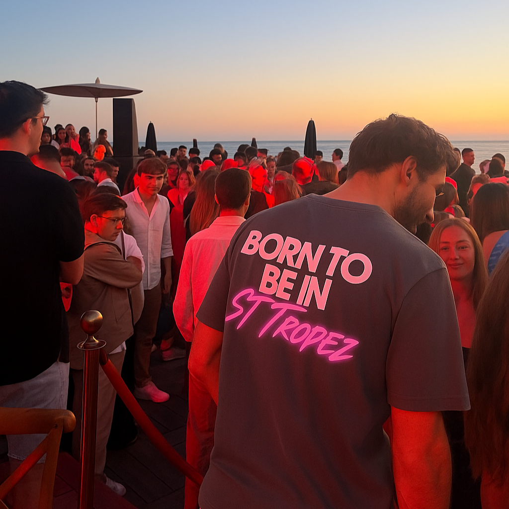 T-Shirt "Born to be in St Tropez"
